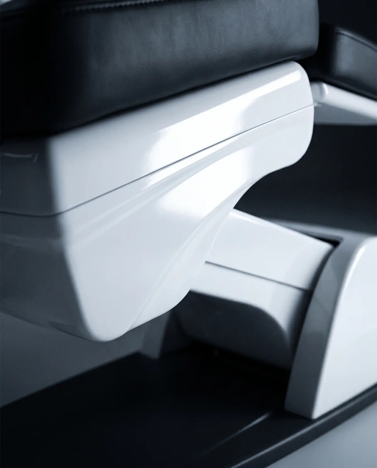 The white lacquered lift body shared by every unit in the range