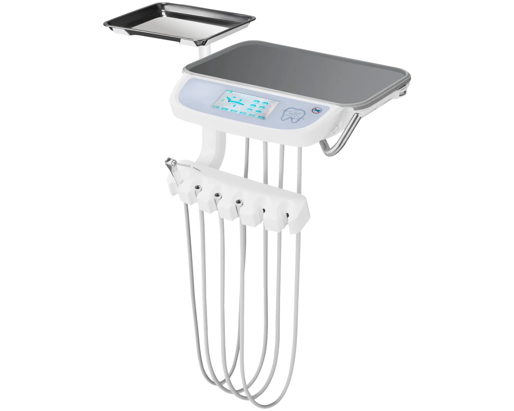 Down-mounted tray
